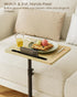 360 Masupu Sofa Arm Tray Table - Swivel Height Adjustable End Table, Small Snack Side Table for Couch, C Shaped Table