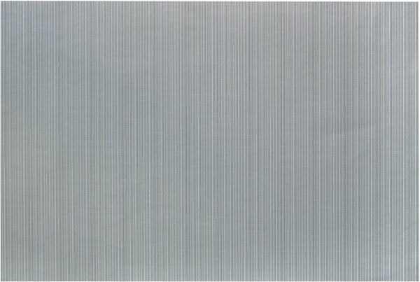 Set of 4 Gray Linnea Rib Vinyl Placemat, Wipes Clean, Rectangle 13" x 19"