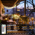 66ft 200 HXWEIYE Rechargeable Fairy Lights with Remote, LED Twinkle Lights with DIY Timer & Light Sensor, Waterproof