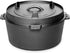 Pre-Seasoned Cast Iron Camping Dutch Oven, 6 Quart Pot with Lid Tripod for Outdoor Cooking