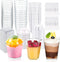 450 Pack Plastic Dessert Cups With Lids and Spoons - Square/Round/Five-Pointed Star
