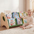 Kids Bookshelf - 4-Tier Montessori Book Shelf for Kids Rooms, Easy Installation,