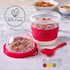 4 Pack 17 oz Set Crystalia On The Go Yogurt Parfait Cups with Lids, Mini Breakfast On the Go Plastic Bowls with Topping