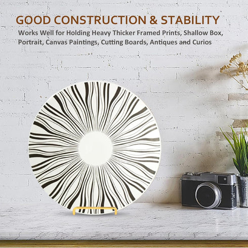 Large 12 Inch Metal Plate Holder Display Stand, Super Tall Big Plate Stands, Tabletop Easel for Decorative Platter |