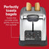 Hamilton Beach Retro Toaster - 2 Slice, Polished Stainless Steel, Wide Slots, Sure-Toast Technology, Bagel & Defrost