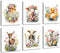 LNLAGBO Framed Baby Watercolor Farm Animals Nursery Wall Art Prints,Cute Baby Animal Nursery