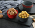 12 Pack Reusable Nonstick Jumbo Silicone Baking Cups, Round Cupcake and Muffin Liners, 3.8 Inch, Red and Gray