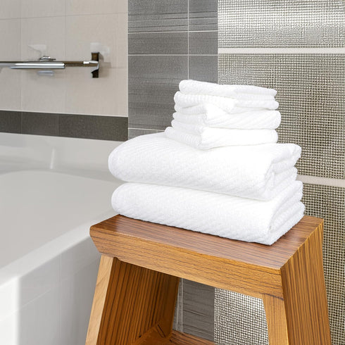 Pack 6 Set, 2 2 2 100% Tens Towels of Zero Twist Towels Bath, Hand, Waschloths, Cotton, Light Weight, Extra Absorbent