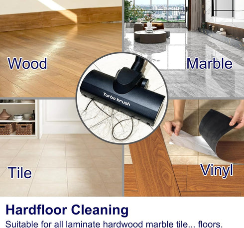 Portek Turbo Brush Compatible with Miele Vacuum Cleaners, Air-Driven Turbine Floor Head Attachment, for Carpets Area