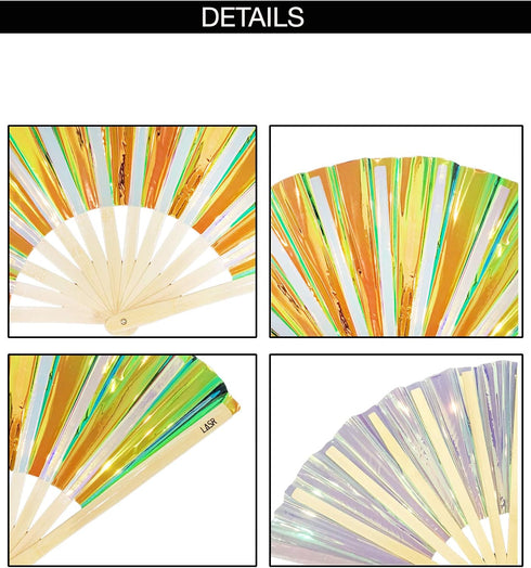 Liquid Shockwave Fluid Iridescent Hand Fan, Rave Gear, Exclusive