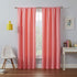 ECLIPSE Kendall Modern Blackout Thermal Rod Pocket Window Curtain, 1 Panel, 42 x 63, Coral