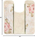 Popular Bath Contour Bath Rug, Madeline Collection, 23" x 10.5", Beige/Pink