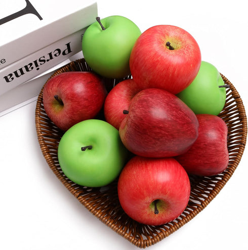 caiyjhao 6PCS Simulation Apple Fake Fruit for Home Decoration Lifelike Fake Apple Kitchen Table Fruit Party Christmas