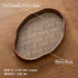 Countertop (Clear,11.4" 7.8" 1") IwaiLoft Glass Serving Tray with The Crabapple Pattern Glass and Walnut for Kitchen