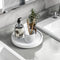 Turntable Vanity Tray 9 Inch for Perfume Candle, Bamboo Kitchen Sink Countertop Organizer for Glass, Sponge, Soap