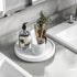 Turntable Vanity Tray 9 Inch for Perfume Candle, Bamboo Kitchen Sink Countertop Organizer for Glass, Sponge, Soap