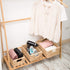 VATIMA Hyacinth Small Wicker Basket 11.6x8.1x4.9", Decorative Storage with Wooden Handle for Bathroom Organizer