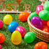 50 2.3" JOYIN PCS Easter Eggs, Empty Plastic Eggs Fillable Colorful Bright Eggshell Bulks for Easter Hunt, Filling