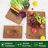 Sapevora Set 14.2x9.4IN &11X7.1IN Solid Teak Wood Cutting Board One Piece Non Glued Large Thick Crack Resistant Wooden