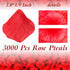 3000 Pcs Silk Rose Petals, Red Rose Flower Petals for Wedding, Valentines, Romantic Night, Birthday Decor