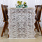 ShinyBeauty 30x120-Inch White Lace Table Runner, Vintage Lace Table Cover, Rustic Floral Embroidered Table Linen