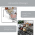 Smart Design 3-Tier Spice Rack, Steel Metal Wire, Rust Resistant, 10.25 x 4.25 Inch - Charcoal Gray