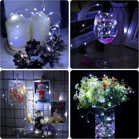 12 Pack 7ft 20 (12, White Fairy Lights Battery Operated, LED Mini String Twinkle Lights for Christmas Halloween Easter