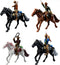 FUNSHOWCASE Western Cowboys Gunslingers with Horses Miniatures for Fairy Garden, Cake Topper,