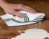 Kitchen Towels Dishcloths, 100% Cotton, Set of 8, Dark Green and White Reusable Cleaning Cloths