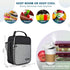 Durable Insulated Lunch Bag - Reusable Tote Bag for Men, Women, Adults, Black Gray