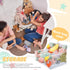 Filled(38 Inch,Sofa Teenyyou Stuffed Animal Storage Bean Bag Chair Sofa Cover Zipper Large Transparent PVC Stuffed