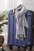 Bucky Jersey Stripe Comfort Travel Accessories Blanket Scarf, Gray Stripe, One Size