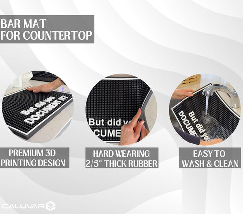Countertop 18x12in, But did You Document It Sign Premium Silicone Bar Mats for But Did You Document It Desk Sign Funny