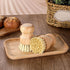 SynHHergyx 6 Packs Bamboo Dish Scrub Brushes Wok Brush Dish Scrubber Brush Kitchen Dishwashing Scrubber with Natural