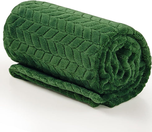 30x40 inches InHand Fleece Baby Blanket, Super Soft Swaddle Blanket, Plush Fuzzy Warm Green Throw Blanket, Newborn