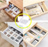 JSF Drawer Dividers, 12.7' x 2.7', Set of 12 Adjustable Drawer Organizers for Clothes, Makeup Storage