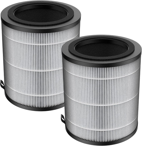 JF100 Replacement Filter, 3-in-1 Pre-Filter, H13 True HEPA and Activated Carbon Filtration System, 2 Pack