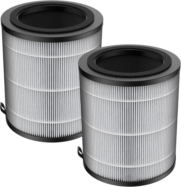 JF100 Replacement Filter, 3-in-1 Pre-Filter, H13 True HEPA and Activated Carbon Filtration System, 2 Pack