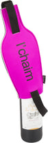 Creative Home Neoprene Single Wine Carrier Champagne Bottle Protective Travel, Gift Bag, 5-1/8" W x 11-3/4" H, Pink