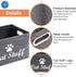 Felt Cat Toy Basket,Foldable Pet Toy Storage Bins with Handles, Pet Stuff Organizer for Indoor Cat,Kitten Toy Storage