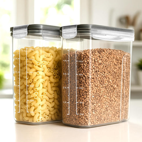 Set 4 Pack 4L(135.2 oz) Utopia Kitchen Cereal Containers Storage Airtight Food Storage Containers with Lids, BPA-Free