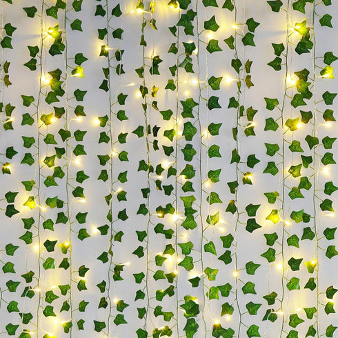 Freyalife Fake Vines for Room Decor(24Pack168Ft),with CE Certified 160 LED String Lights,Artificial Plant