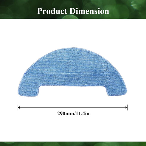 Smilefil 4pcs Replacement Mop Cloths Compatible with Coredy R750, R500, R550(R500+), R580, G800, G850 Robot Vacuum Cleaner Parts Accessories, Model MC01 by S SMILEFIL