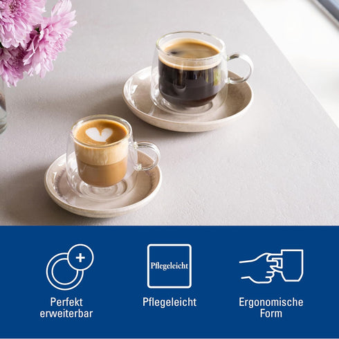 Set 2 9 oz, Villeroy & Boch Artesano Hot & Cold Beverages Coffee Glass, of Glasses, Double-Walled Glasses for Cold