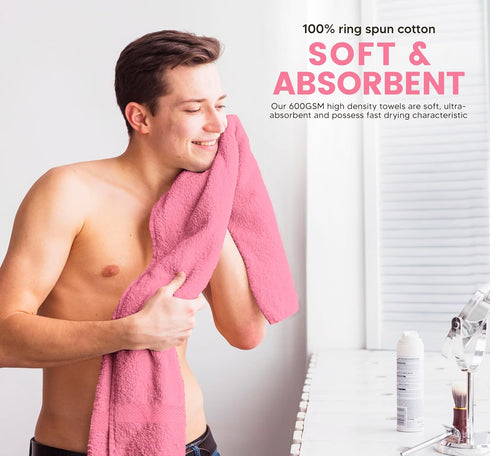 T & L Towel and Linen Mart 100% 6 Pack Set, (27 54 Pack 6) (27 54 6 Pack, Towel and Linen Mart Cotton Bath Towel Quick