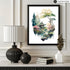 Japanese House Poster - Poster Master - Watercolor Art - Japanese Lakehouse Print - 8x10 UNFRAMED Wall Art