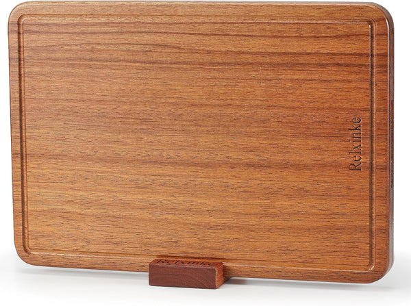 Solid Teak Wood Cutting Board One Piece Non Glued Thick Crack Resistant