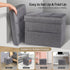 DIDIBIRD Room,Bedroom,Office,Dorm,287 lb Capacity,17x13x13in,Grey Storage Ottoman,Folding Ottomans with Storage,Linen