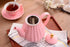 Set- Set, Jusalpha Porcelain Tea Pink Teapot and Creamer Sugar Bowl TW (Pink)