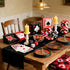 48 Inches MANSPHIL Black Velvet Table Runner for Valentine's Day Casino Theme Party Gothic Wedding Decorations - Short